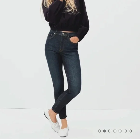 Everlane The Authentic Stretch High-Rise Skinny Size 26 Ankle - Picture 2 of 10